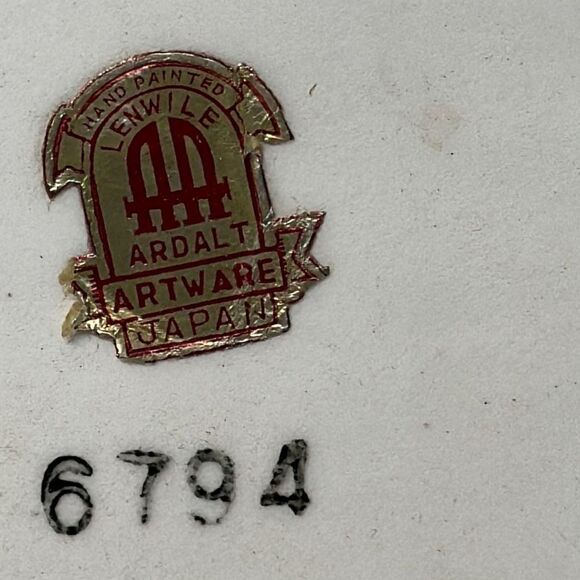 Architectural Plaque Lenwile Ardalt Artware Japan Porcelain Majolica Hand Painte - Picture 7 of 7